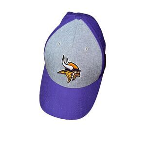 Minnesota Vikings Hat Cap NFL Team Apparel Purple Gray Embroider Adult Adjust OS